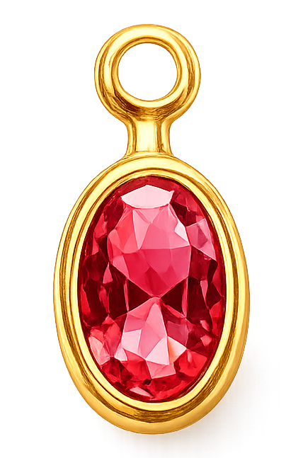 Pierre rouge dorée