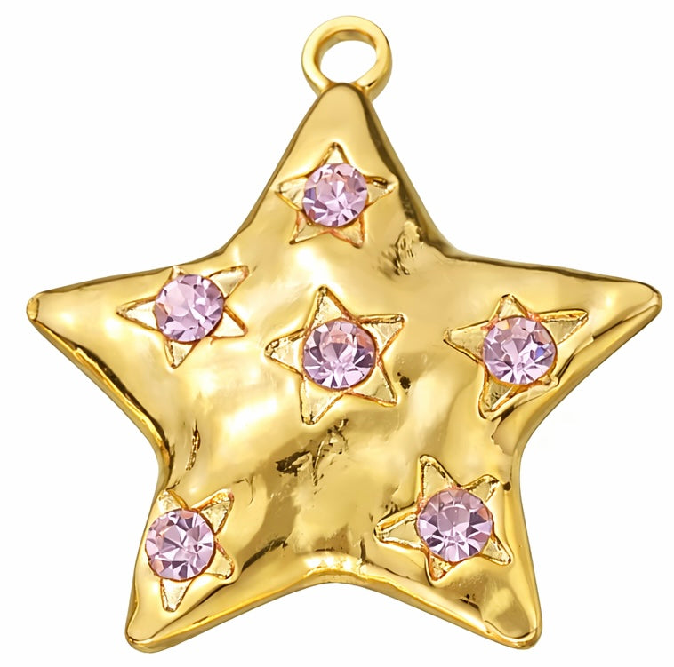 Étoile rose dorée