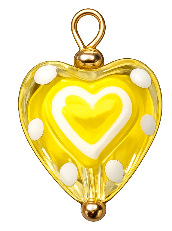 Coeur jaune doré