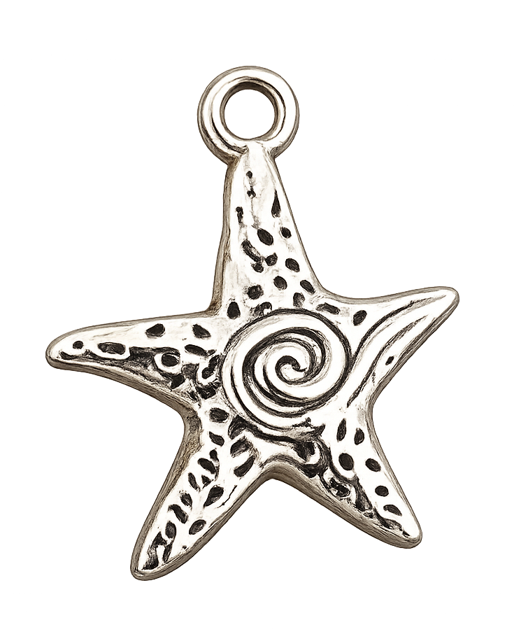 Mini étoile spirale argentée