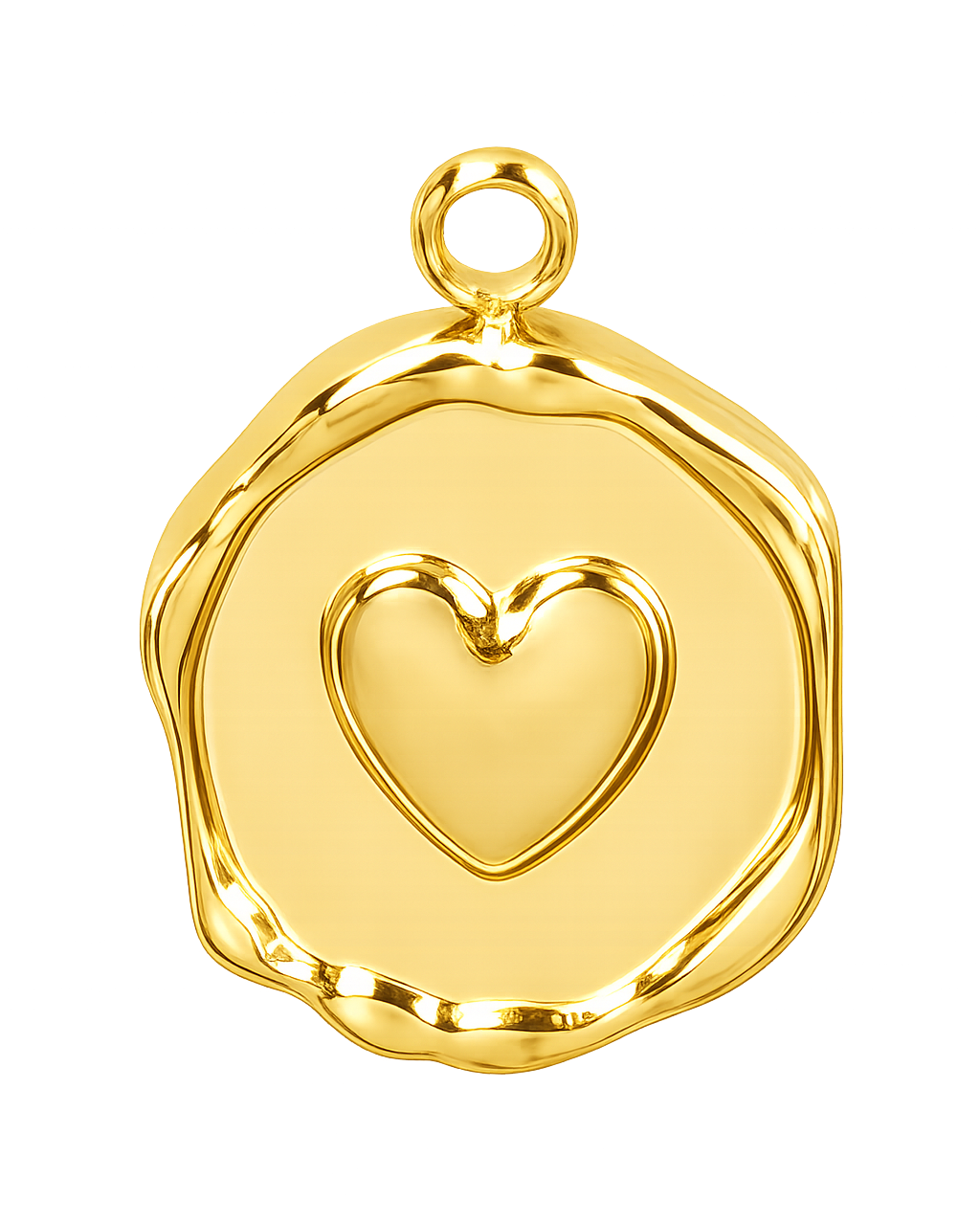 Plaque coeur dorée
