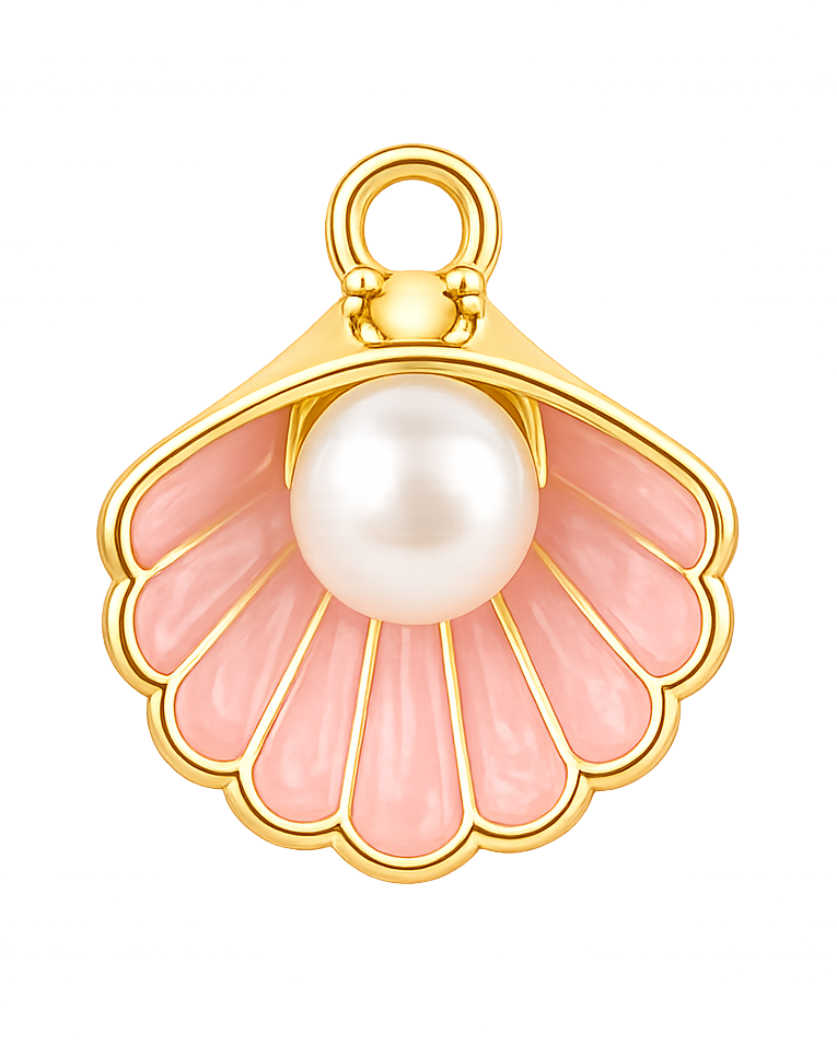 Coquillage rose doré