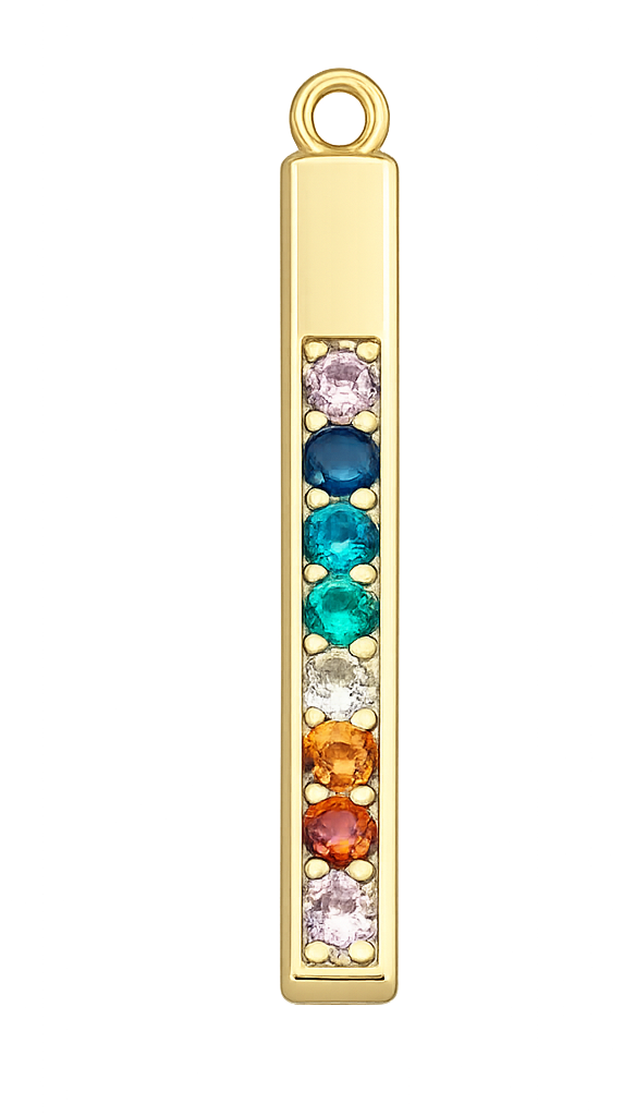 Bâton coloré doré