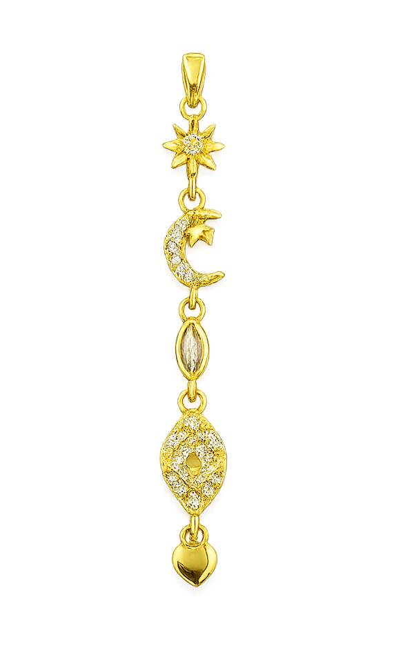 Chaîne à strass dorée