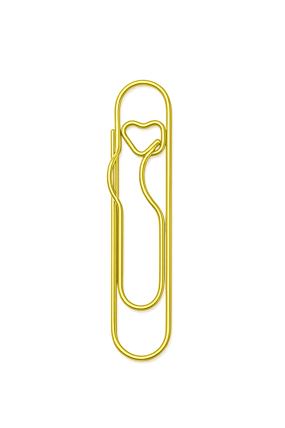 CLIP PARA BOLÍGRAFO CORAZÓN DORADO