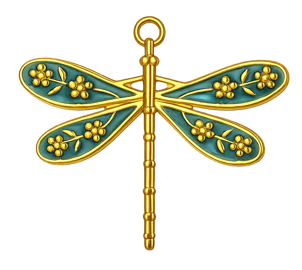 Libellule bleue dorée