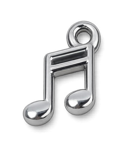 Note de musique argentée