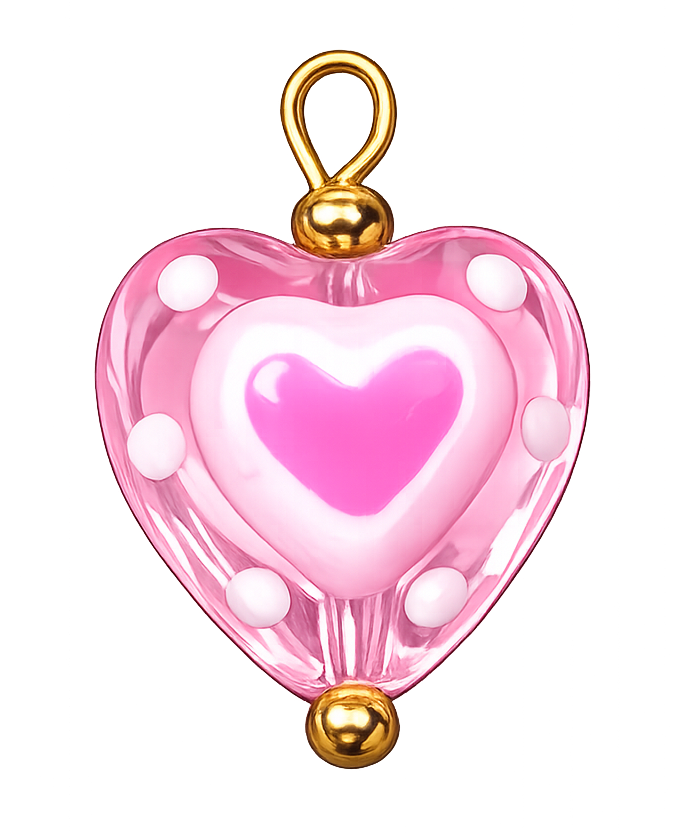 Coeur rose doré