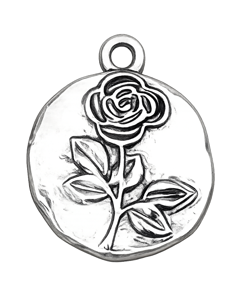 Plaque rose argentée