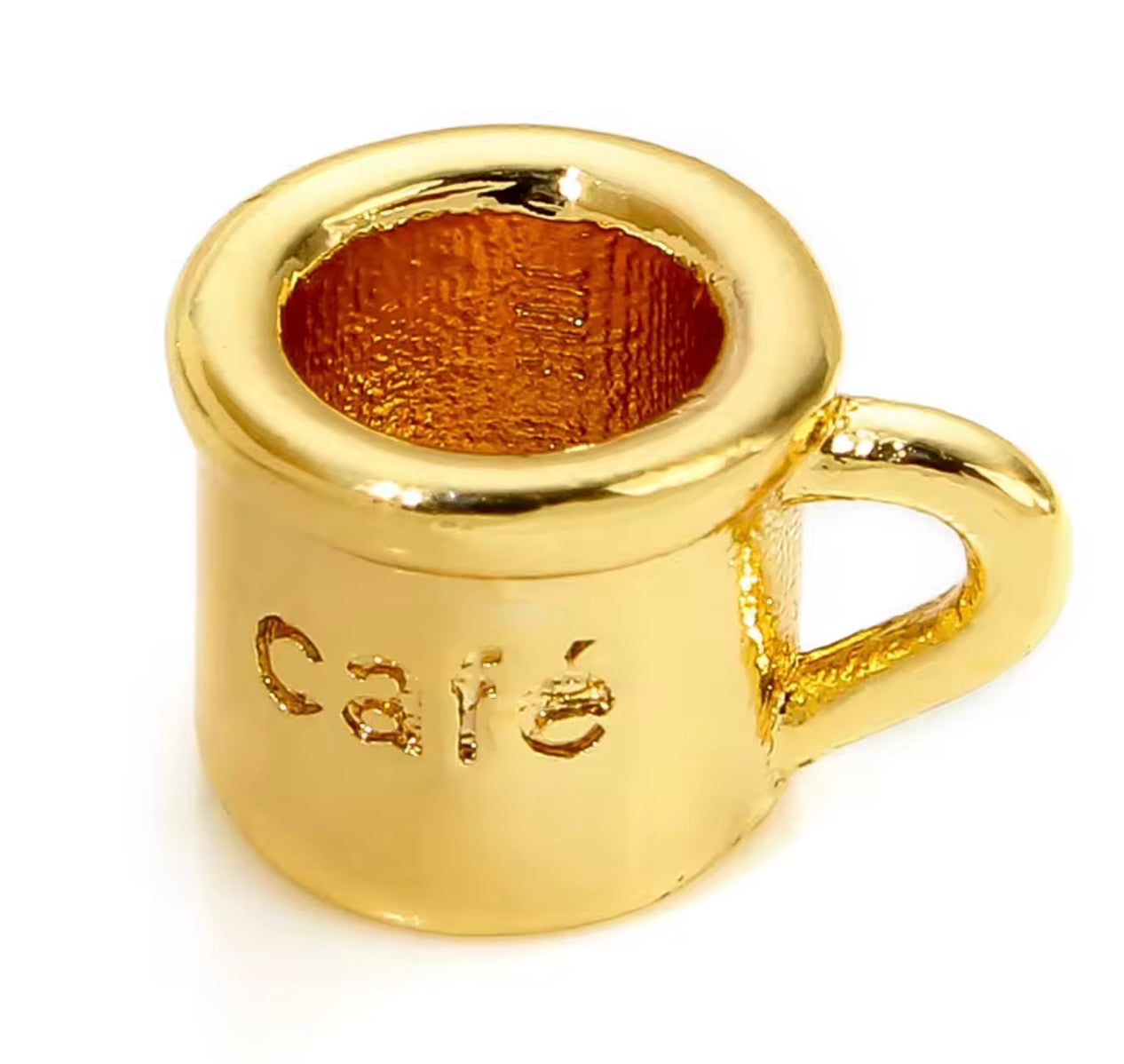 Tasse à café dorée