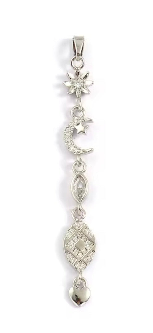 Chaîne à strass argentée