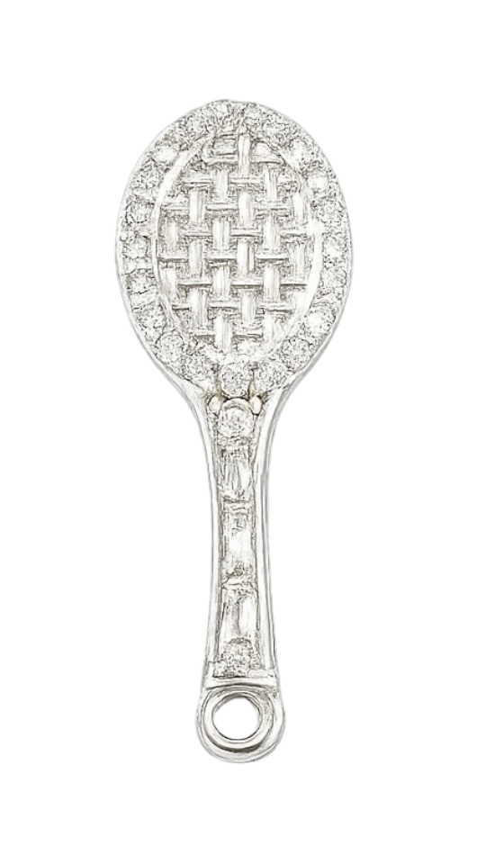 Raquette de tennis argentée