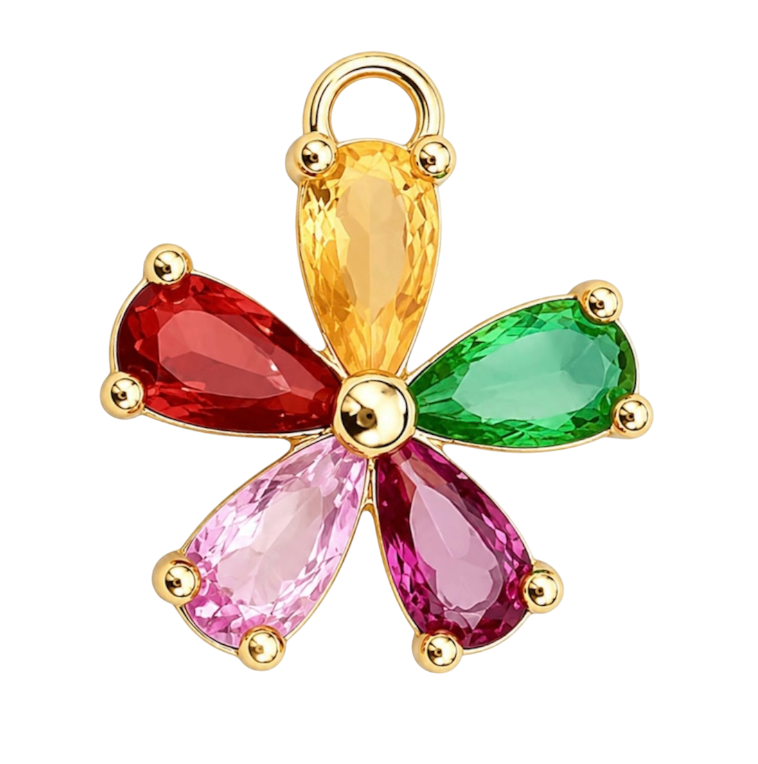 Fleur colorée dorée