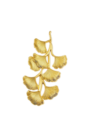 PINCE À PAPIER À FLEURS DORÉE
