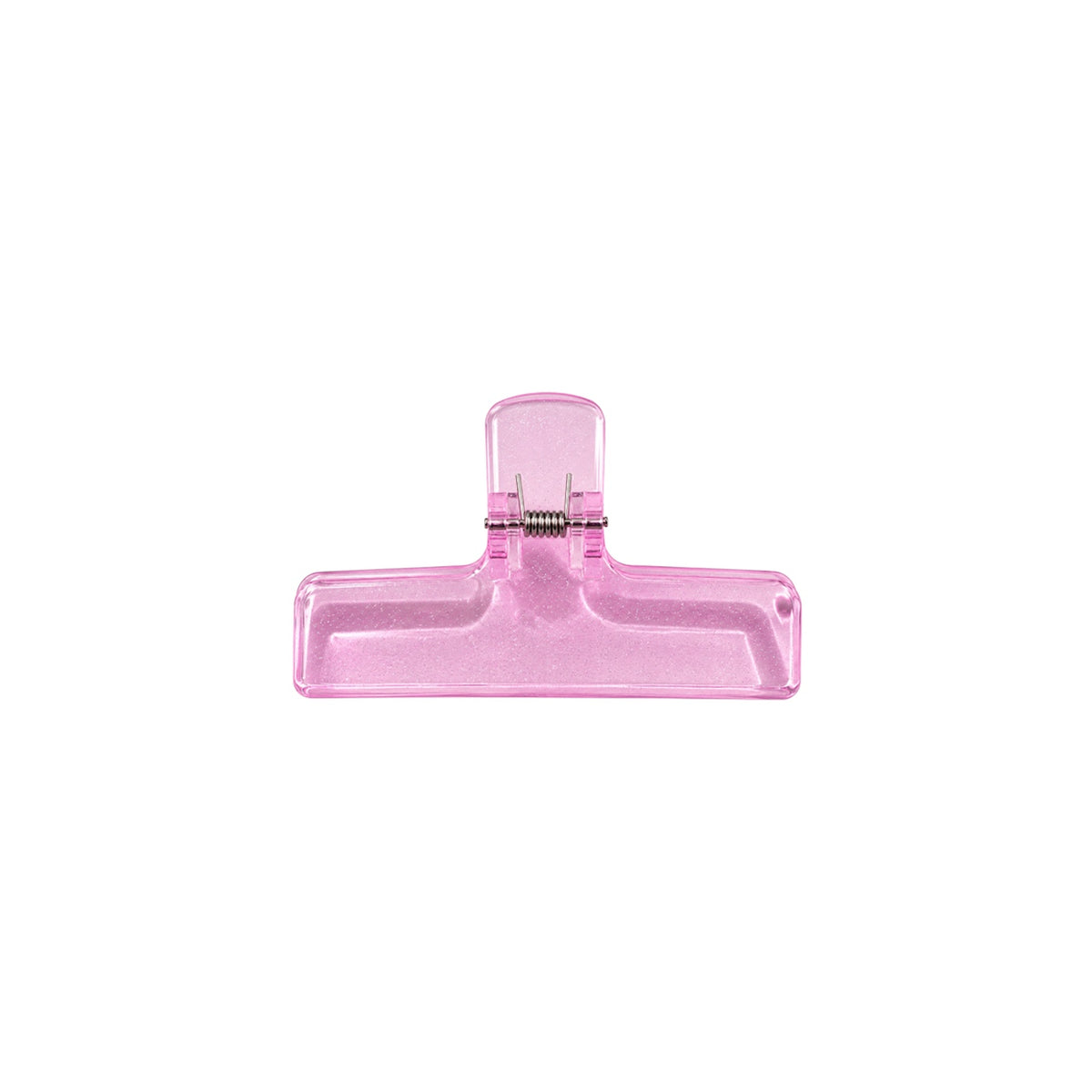 Pince transparente 70mm rose