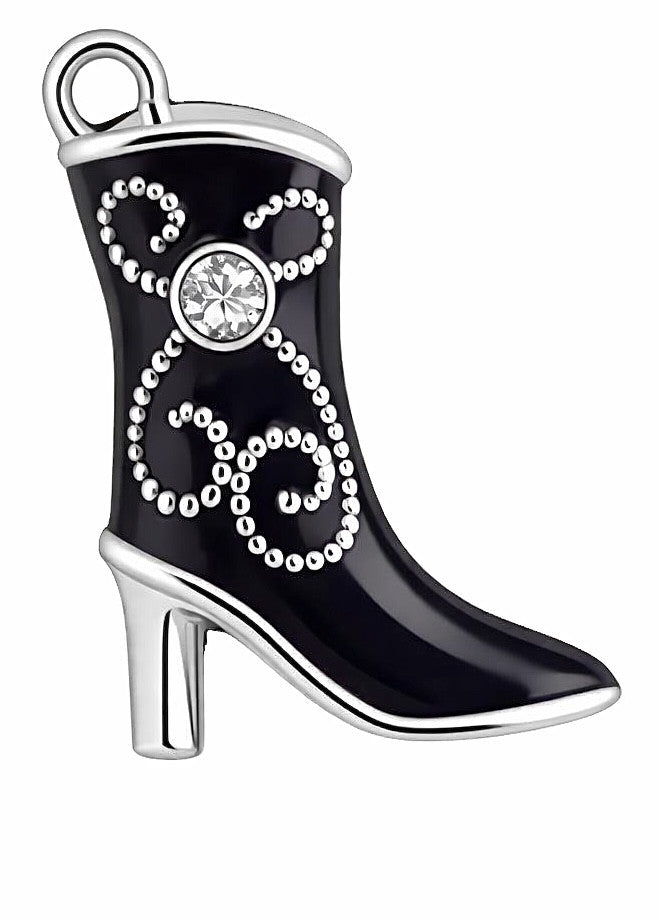 Botte noire argentée