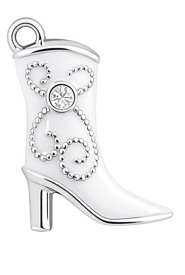 Botte blanche argentée