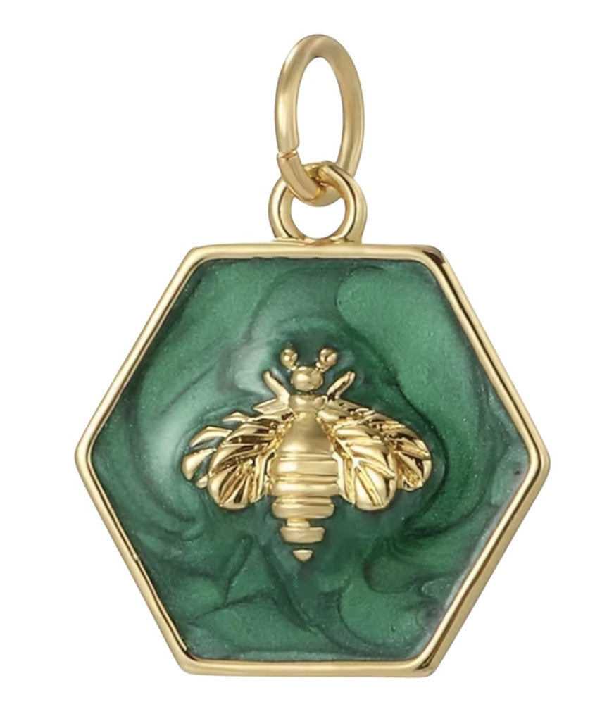 Gold green bee G