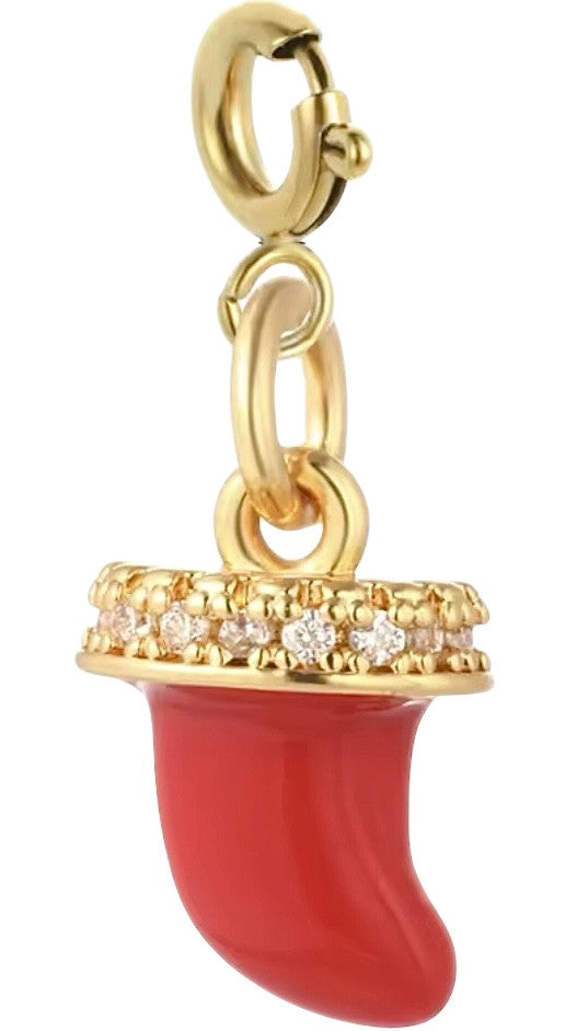 Dent rouge dorée