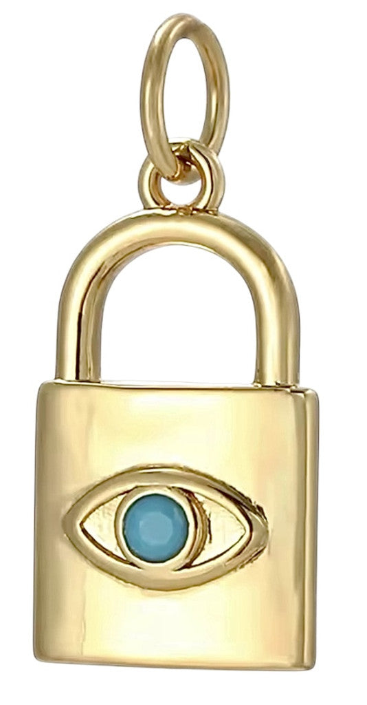 Cadenas oeil bleu doré