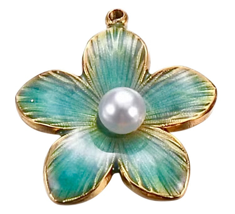 Fleur bleue dorée