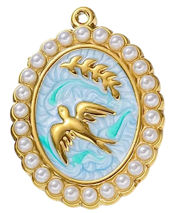Oiseau bleu doré