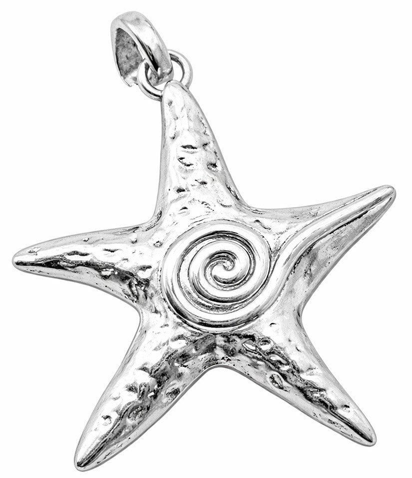 Étoile spirale argentée