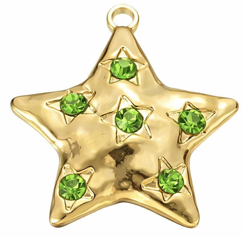 Étoile verte dorée