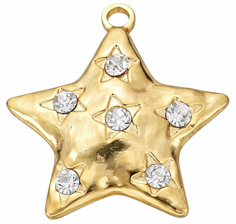 Étoile blanche dorée