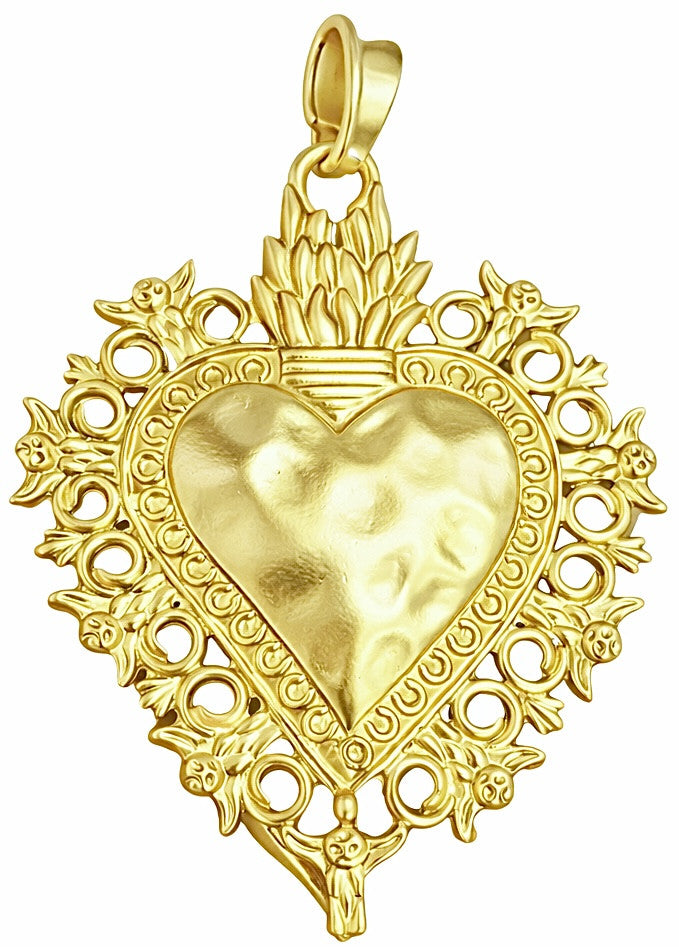 Coeur Ex-voto doré