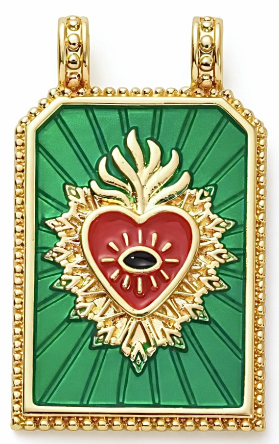 Intercalaire verte dorée
